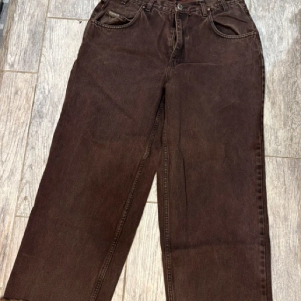 Men's Brown Straight-Leg Jeans